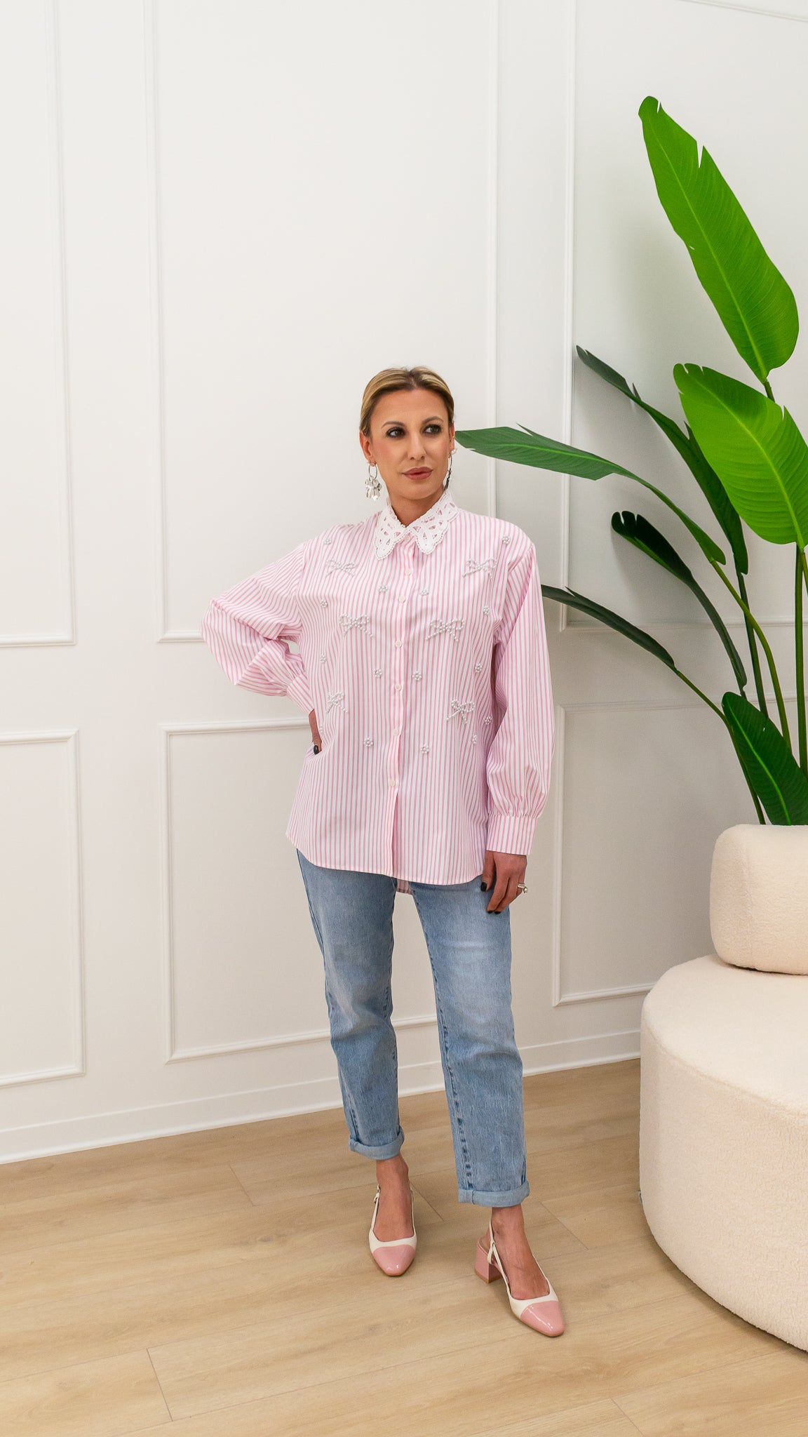 Camicia “Beatrice Rosa”