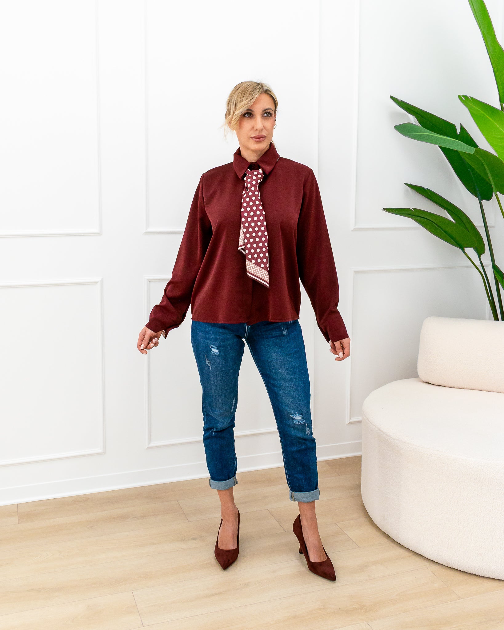 Camicia “Serena Bordeaux”