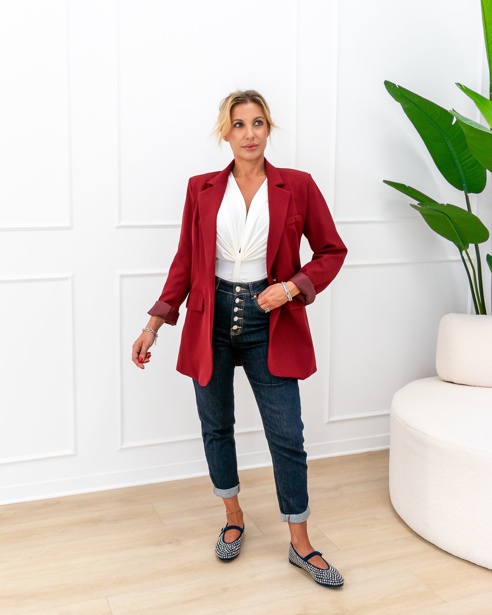 Blazer “Sofia Bordeaux”