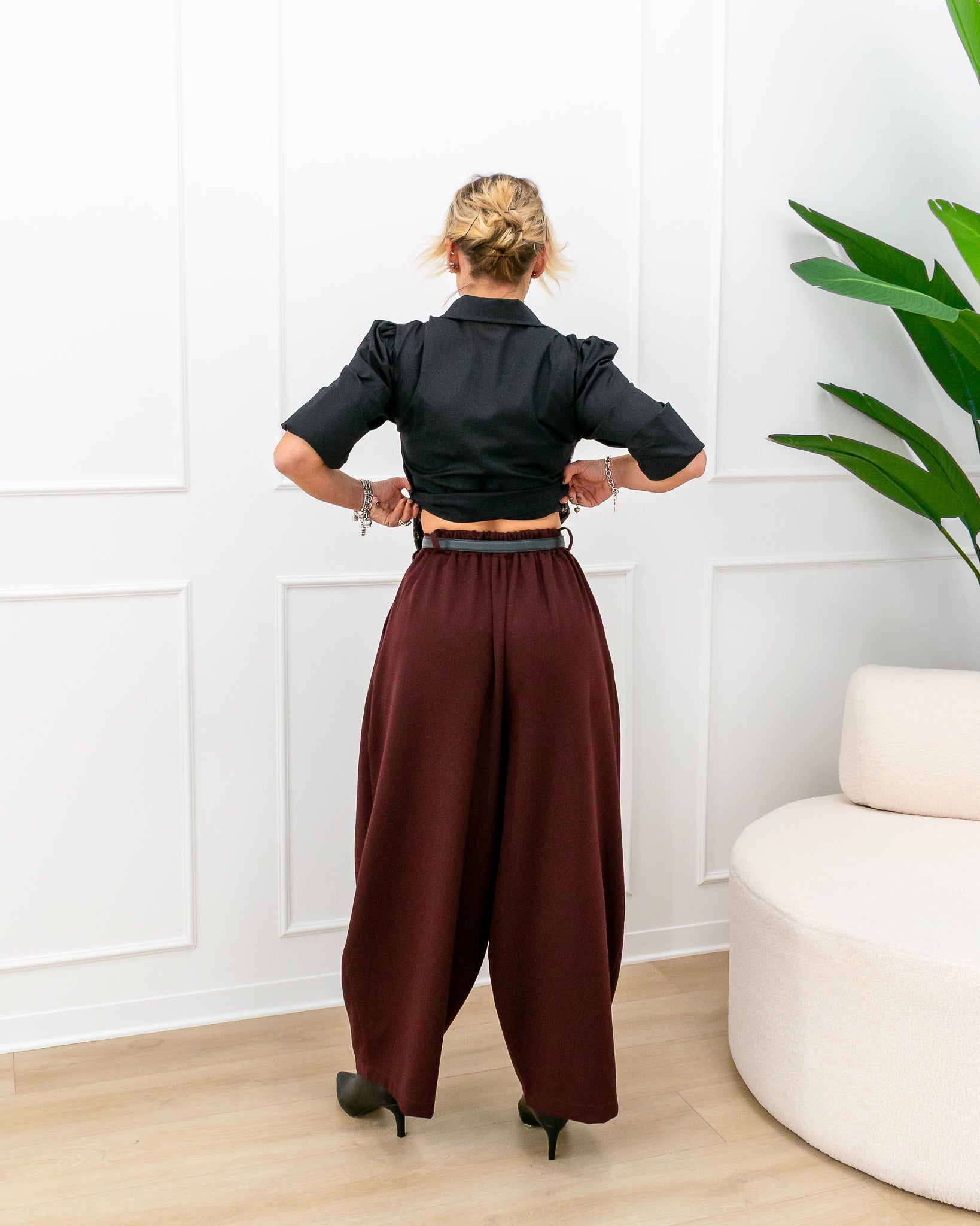 Pantalone “Milena Bordeaux”