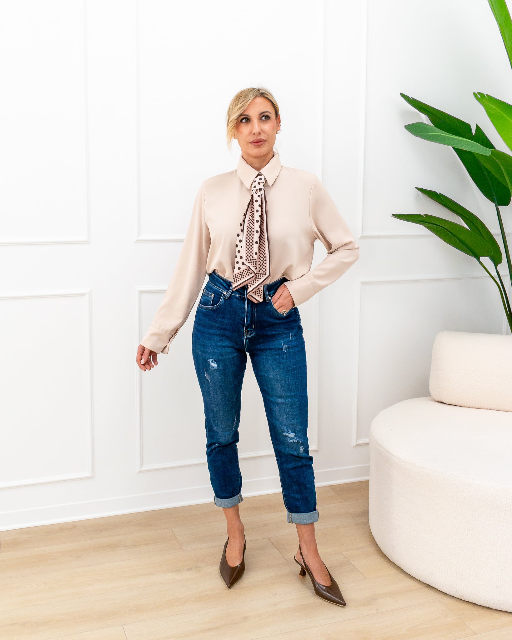 Camicia “Serena Beige”