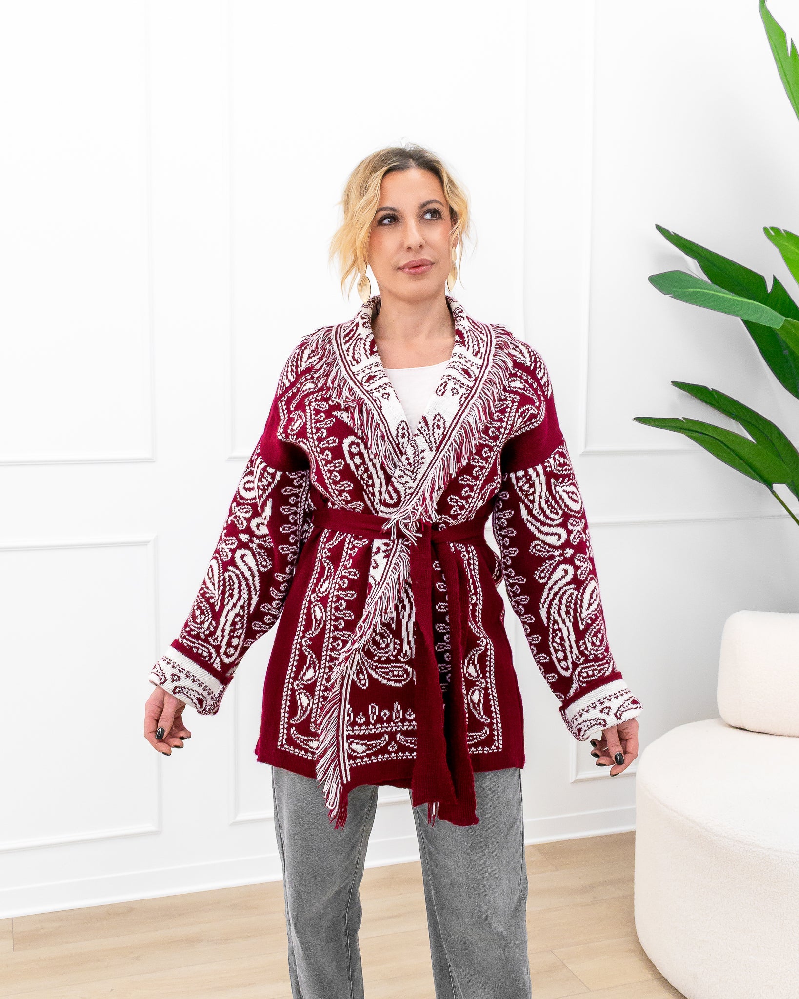 Cardigan “Andrea Bordeaux”