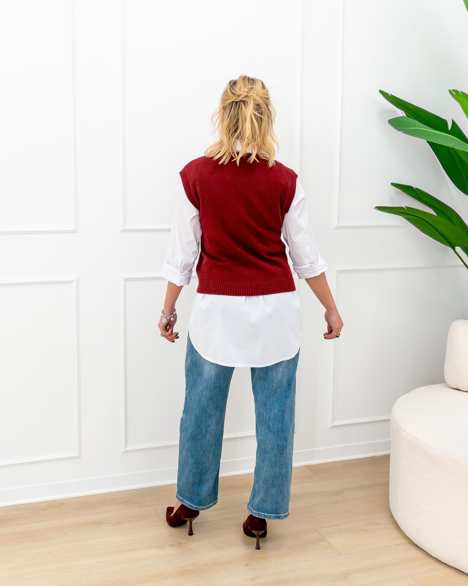 Gilet “Veronica Bordeaux”