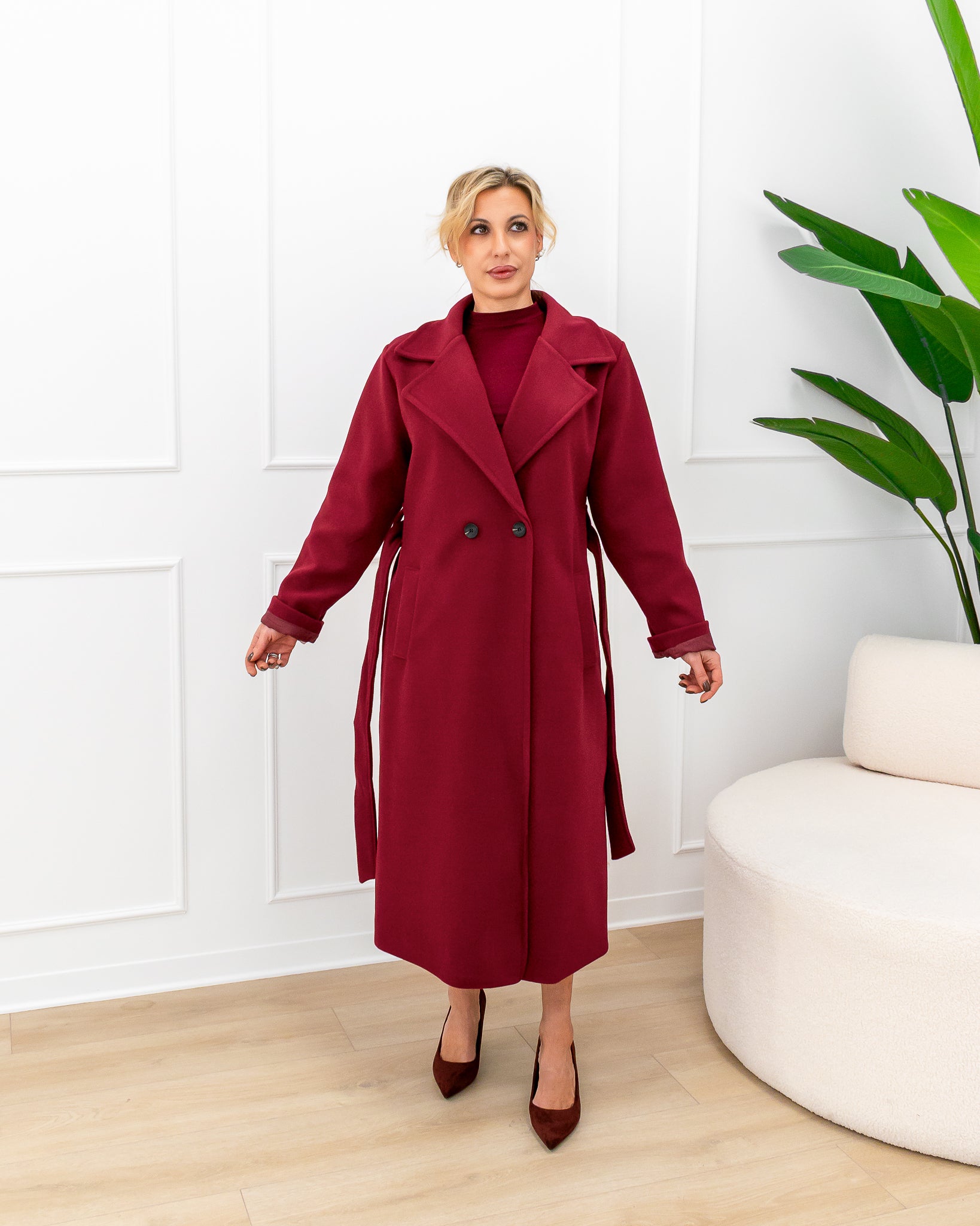 Cappotto “Marzia Bordeaux”