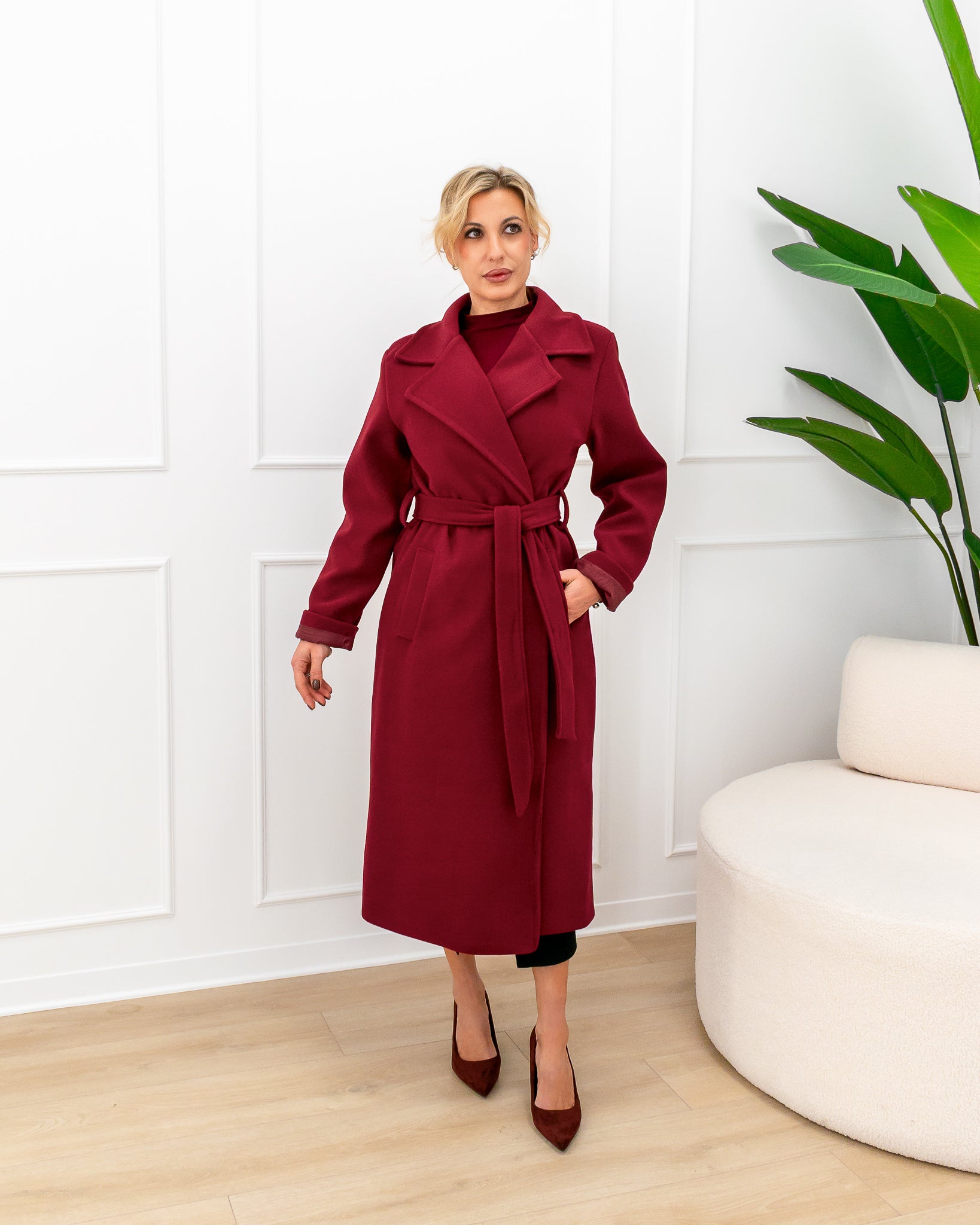 Cappotto “Marzia Bordeaux”