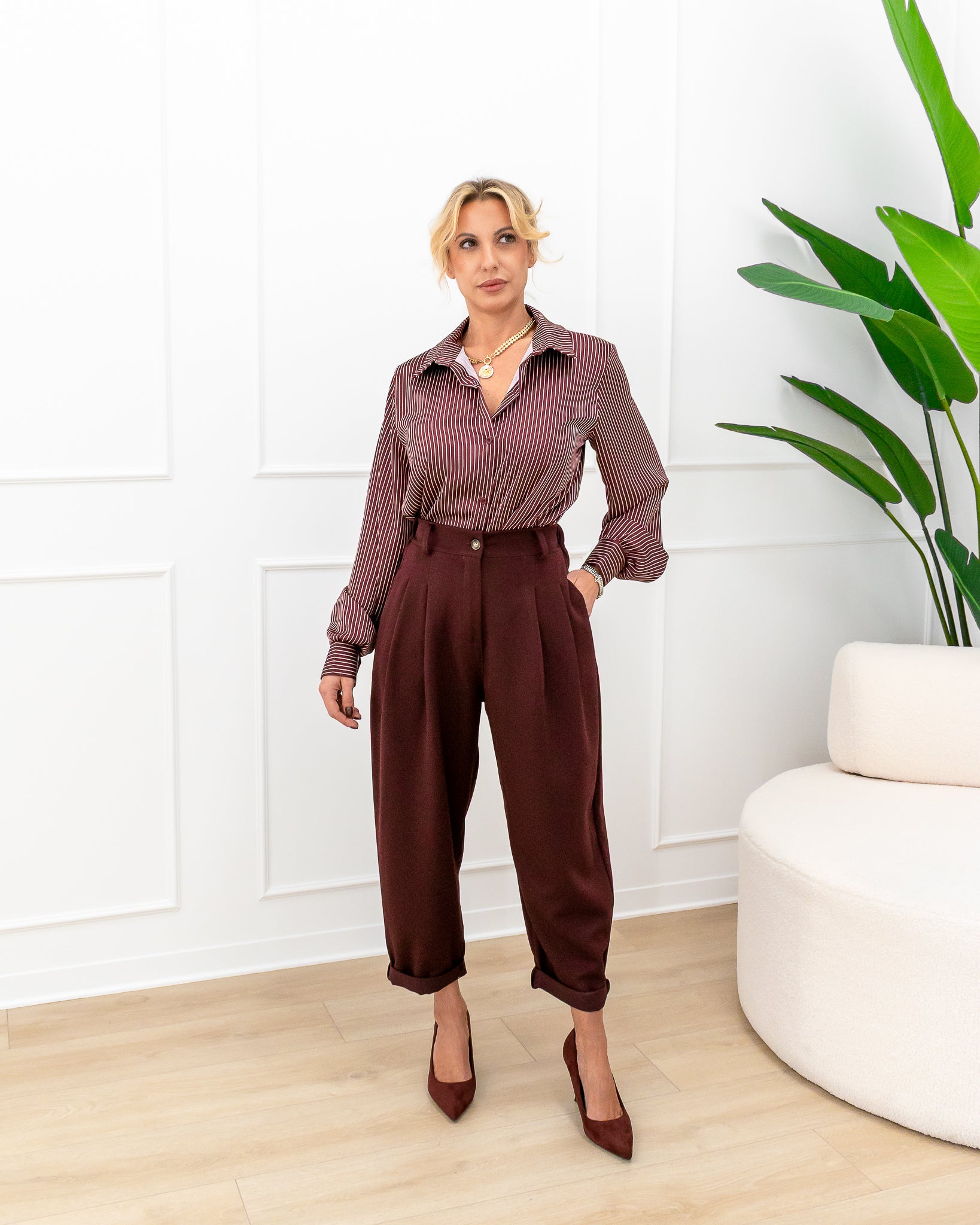 Pantalone “Noelia Bordeaux”
