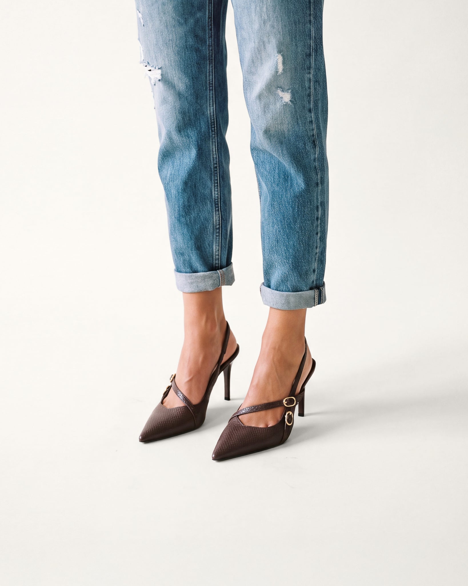 Slingback “Viola Cioccolata”