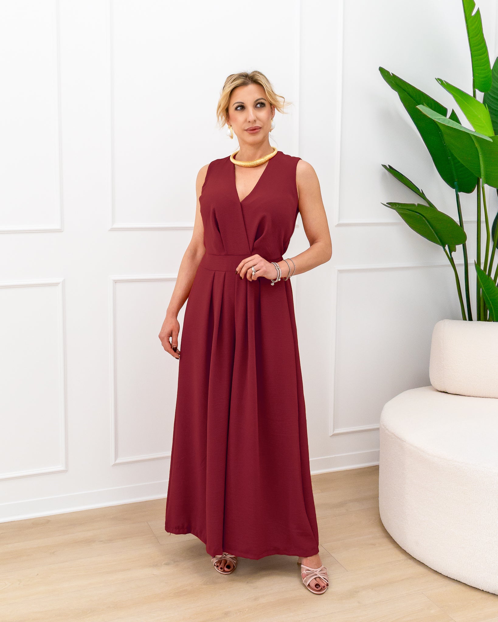 Jumpsuit “Rossella Bordeaux”