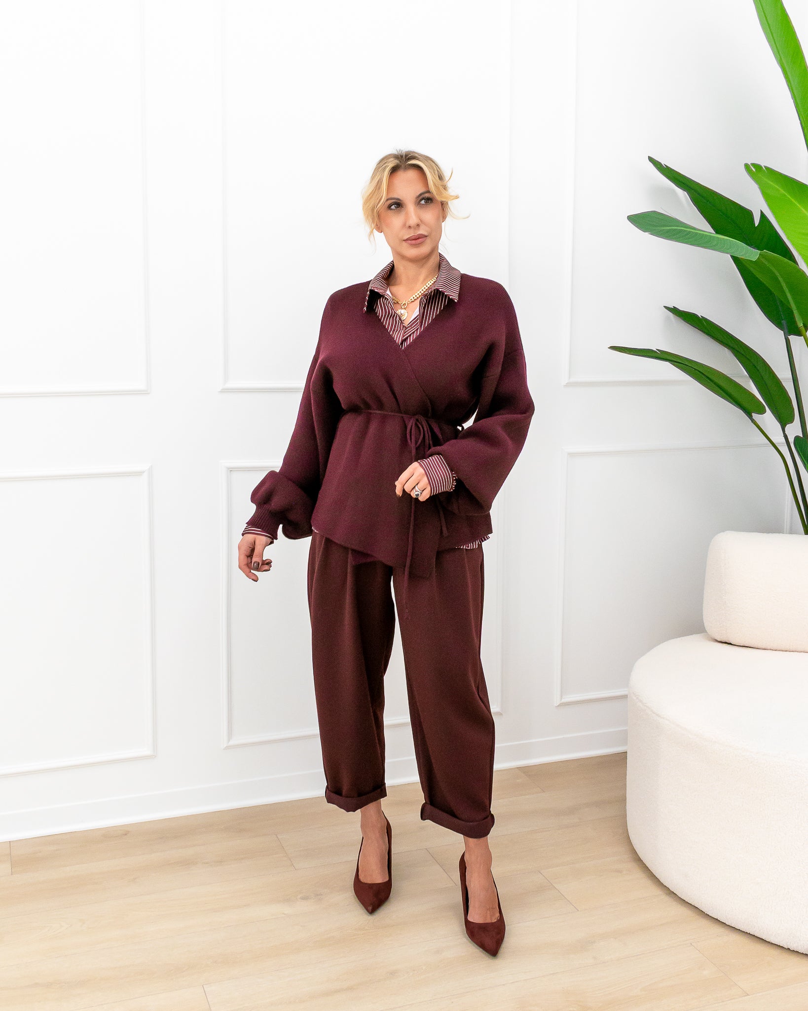 Cardigan “Erica Bordeaux”