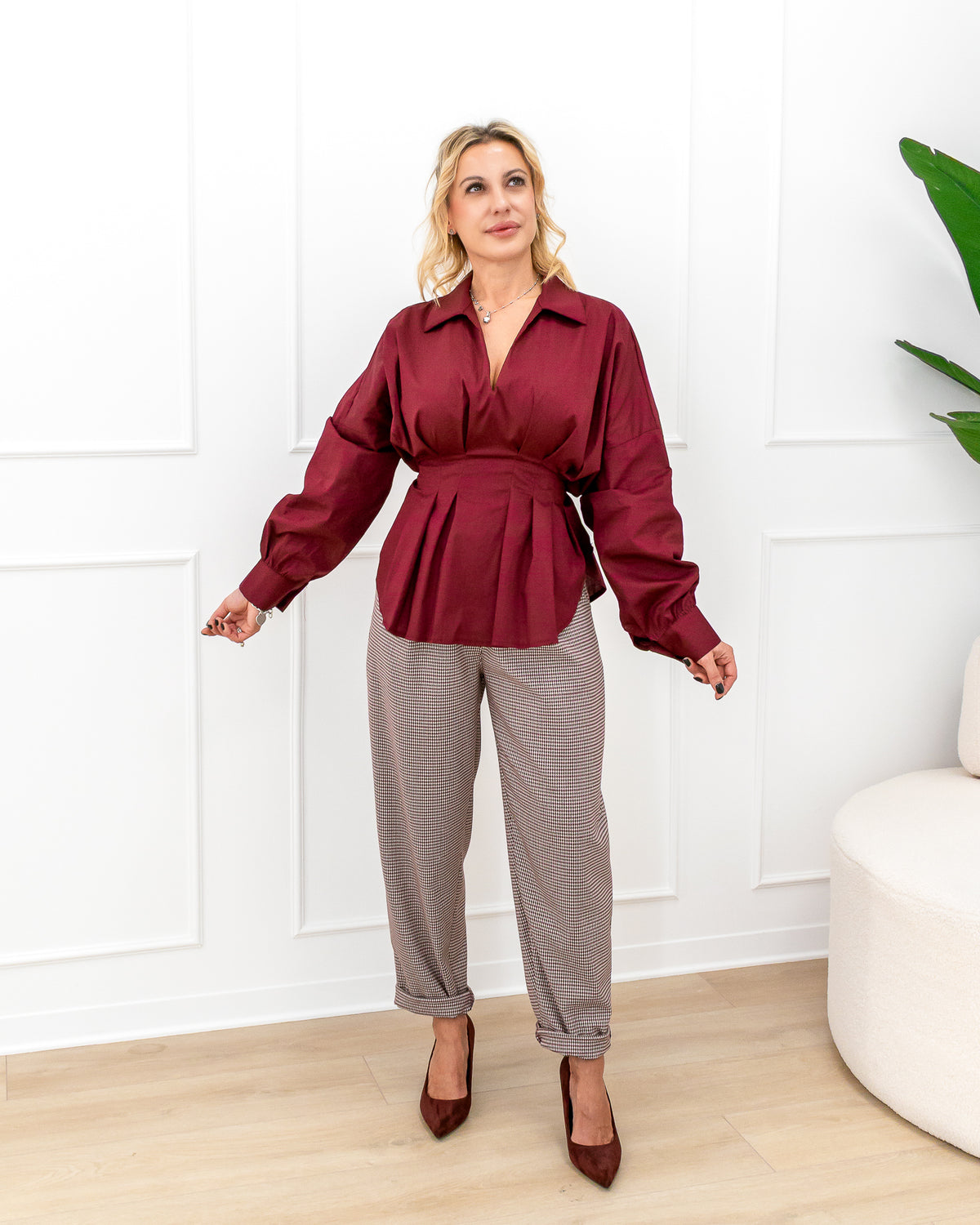 Camicia "Camilla Bordeaux"