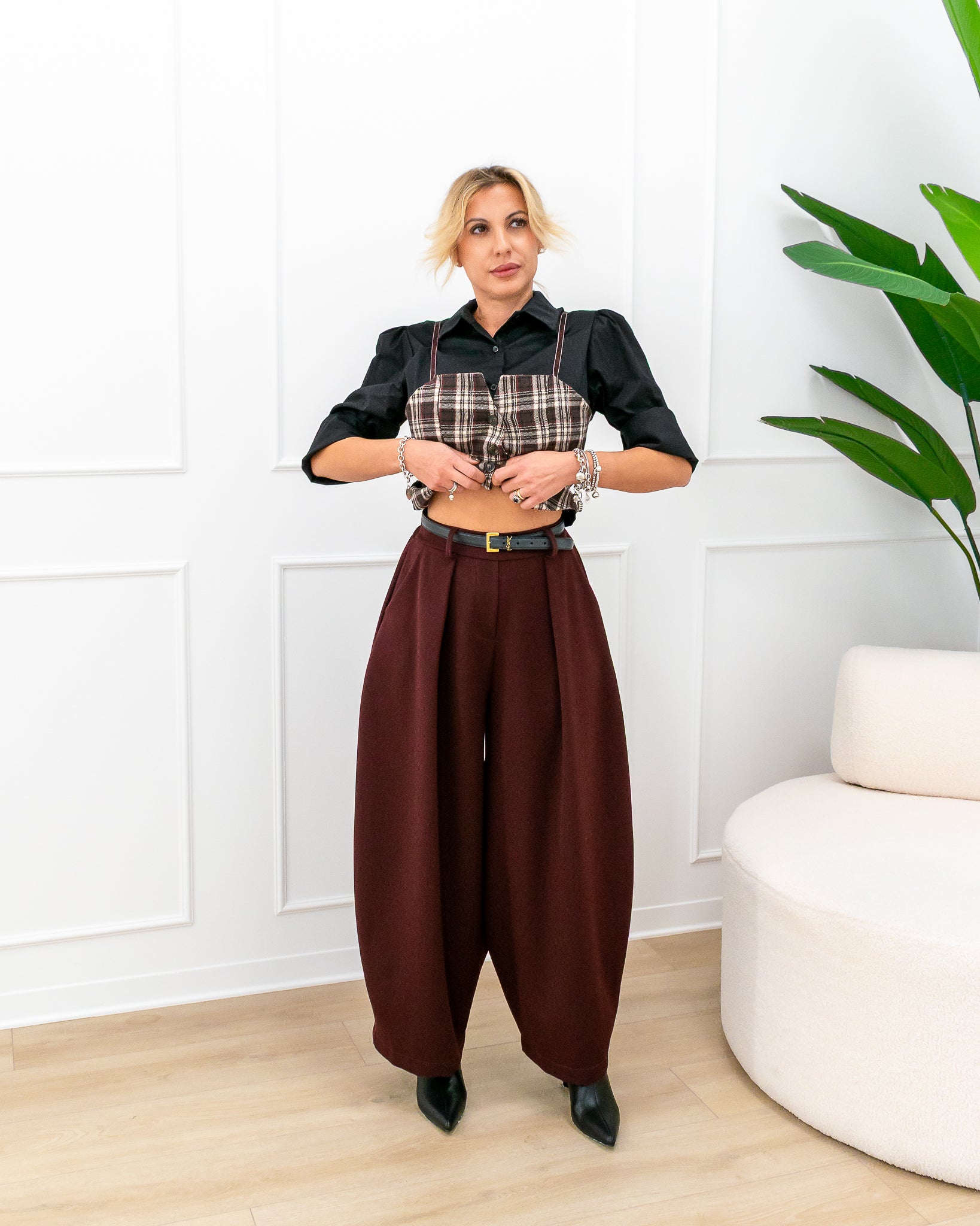 Pantalone “Milena Bordeaux”