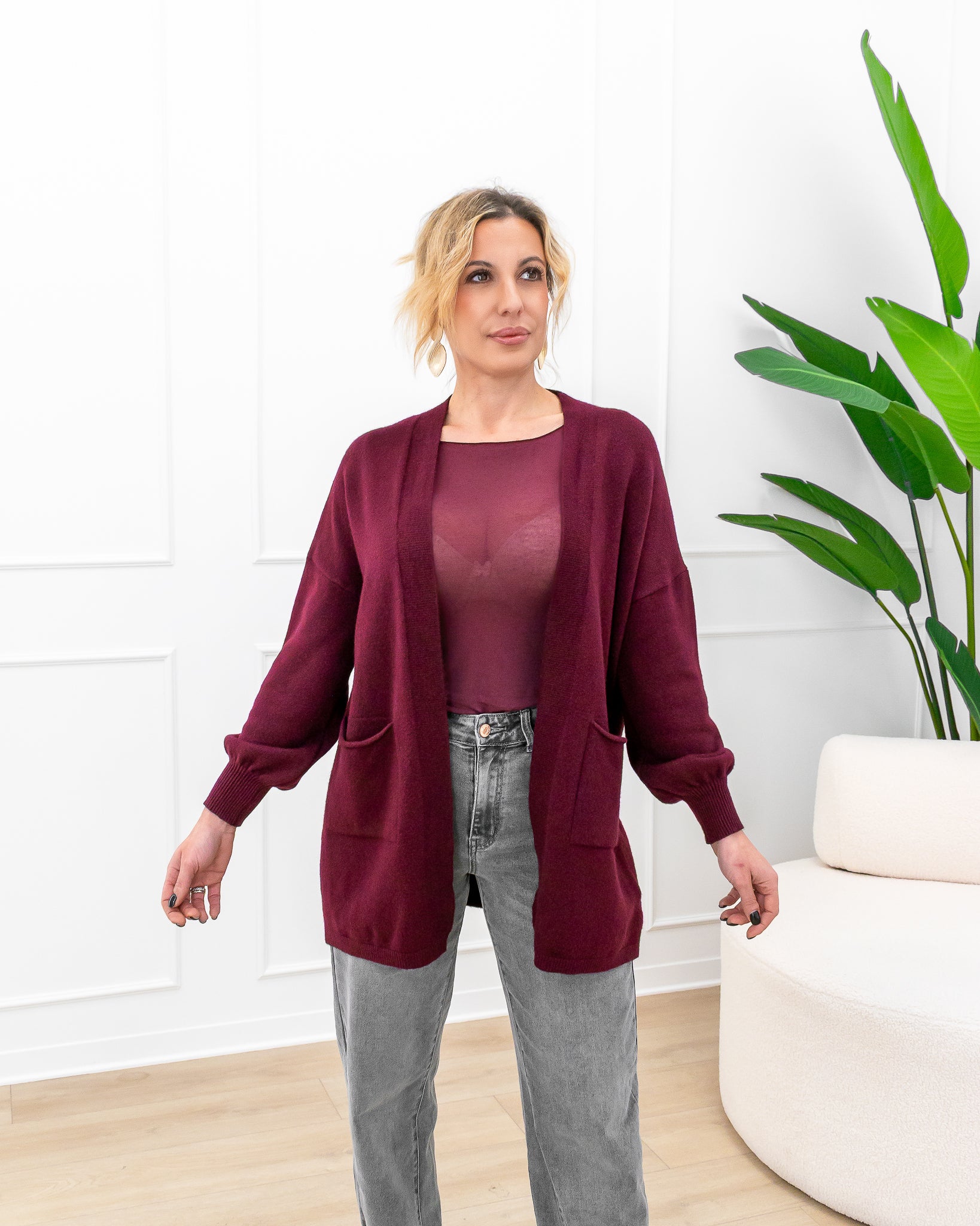 Cardigan “Sandra Bordeaux”