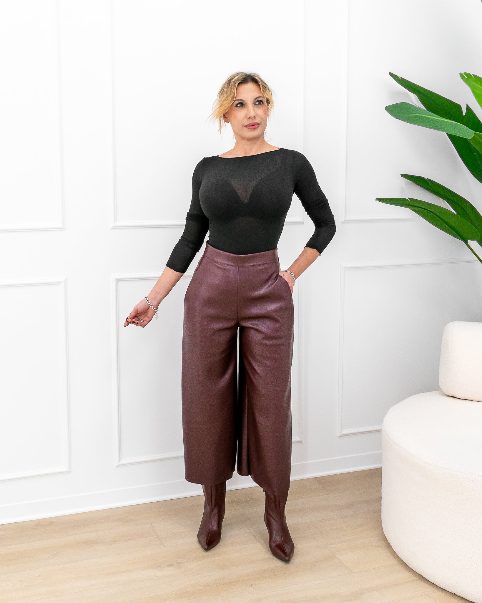 Pantalone “Eva Bordeaux”