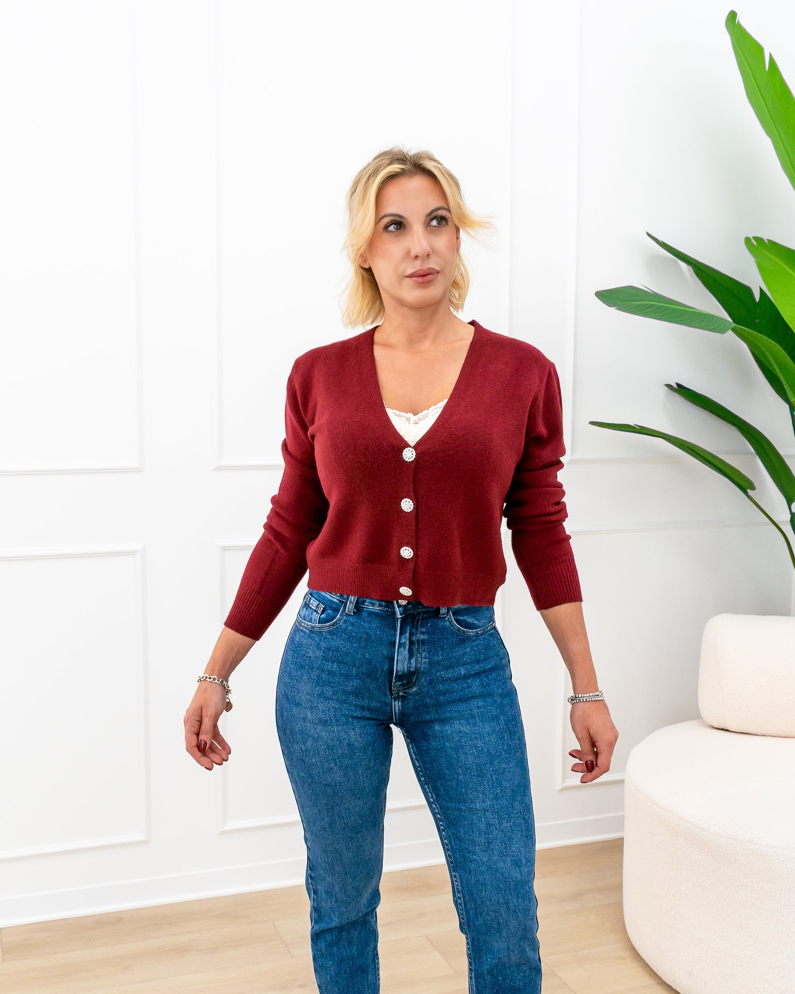 Cardigan “Angelina Bordeaux”