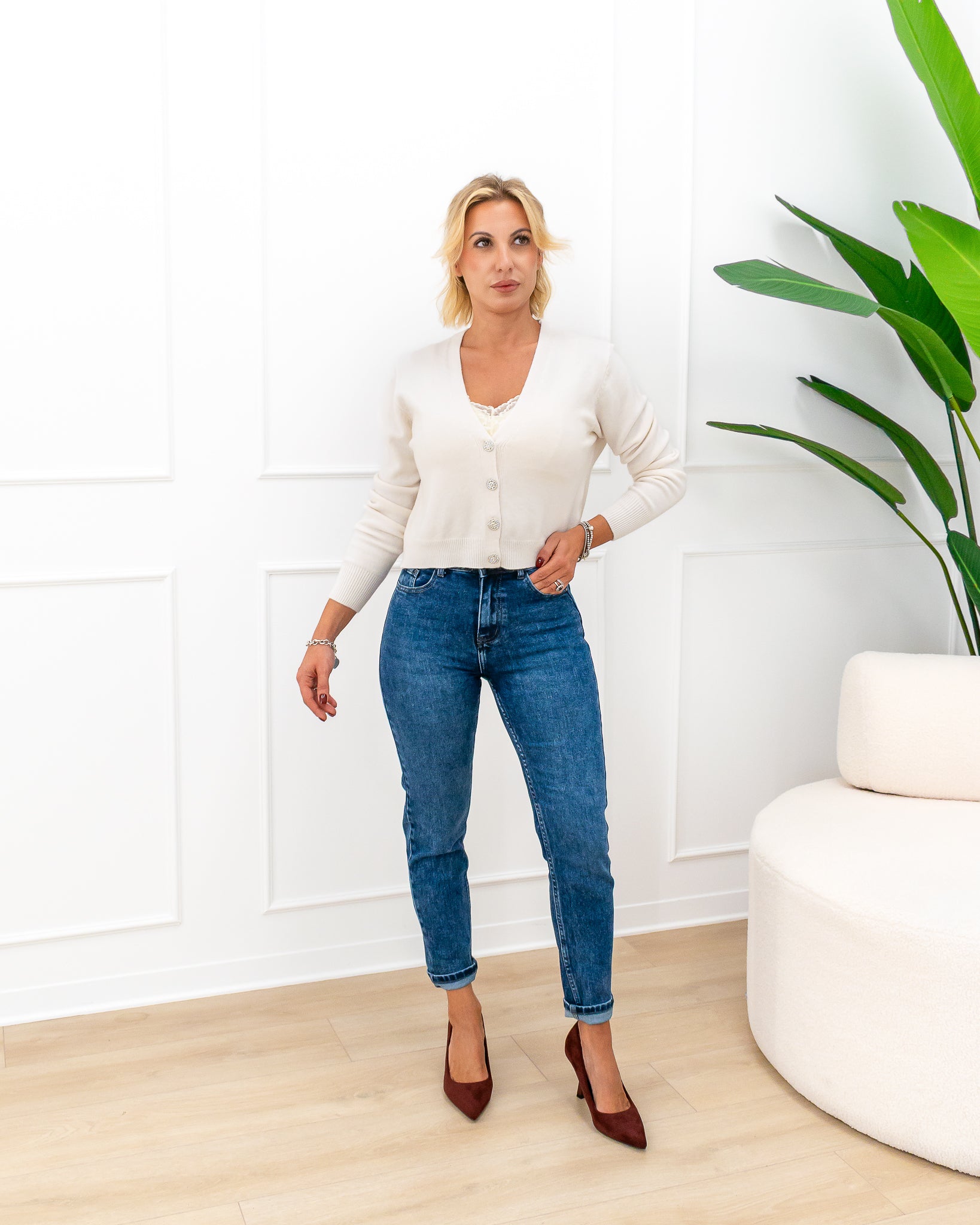 Cardigan “Angelina Bianco”