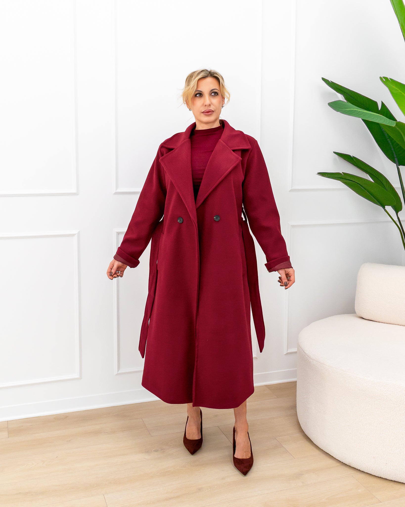 Cappotto “Marzia Bordeaux”