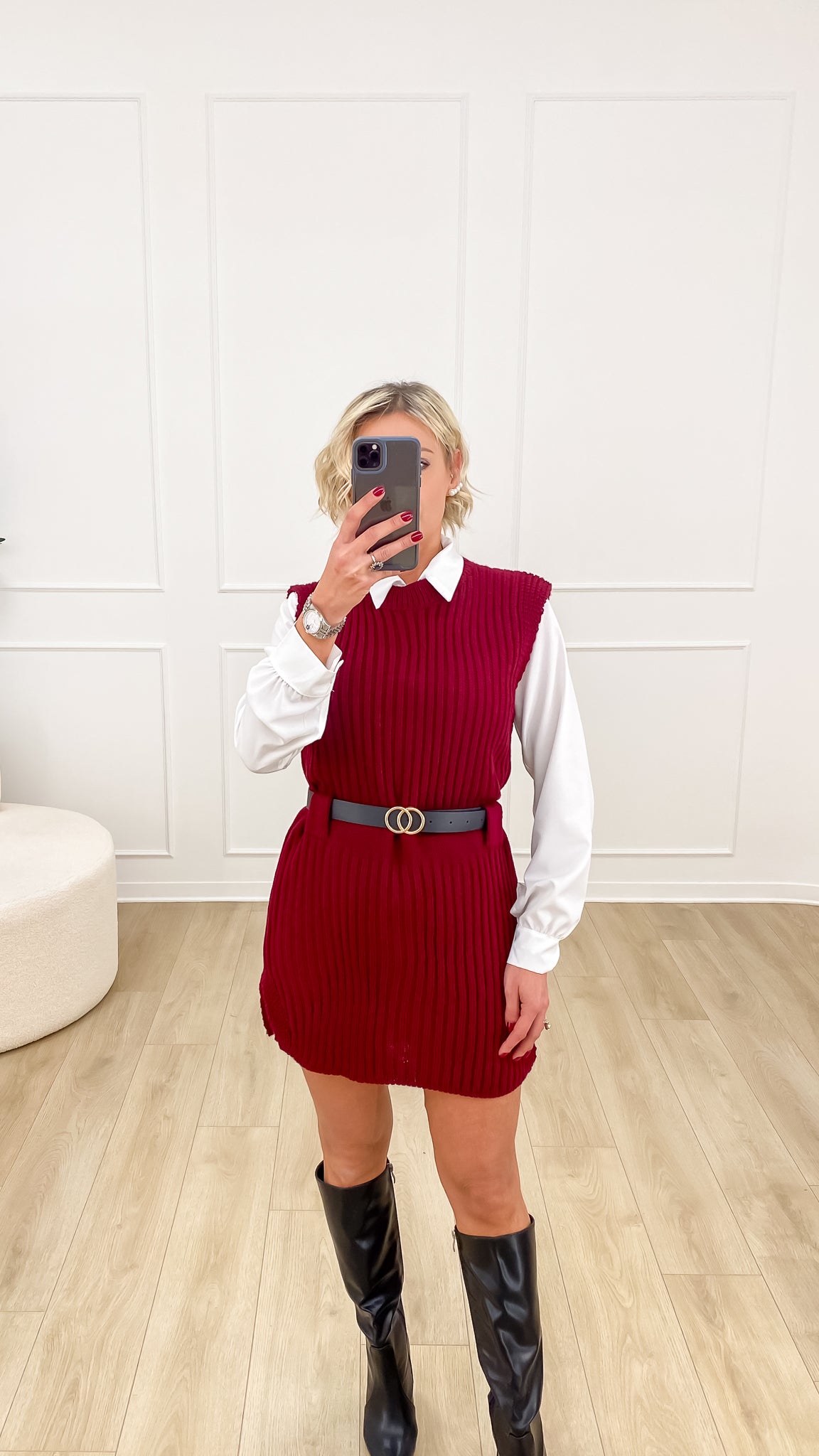 Set Abito e Camicia “Allyson Bordeaux”